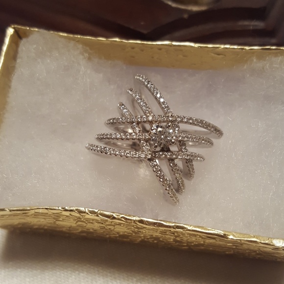 NWT 925 SS 6 Weave Strand Fashion Ring - Picture 5 of 6